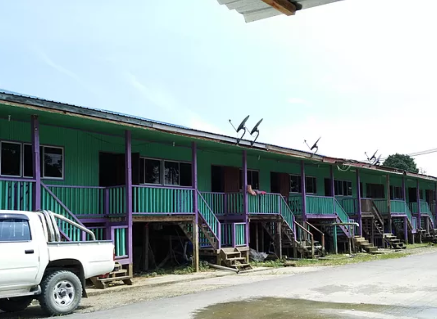 An iban longhouse near Miri City, Sarawak